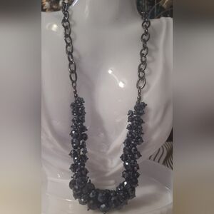 Simply Vera Wang Black Faceted Glass Beaded Necklace